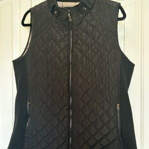 Market & Spruce Black Quilted Vest, XL